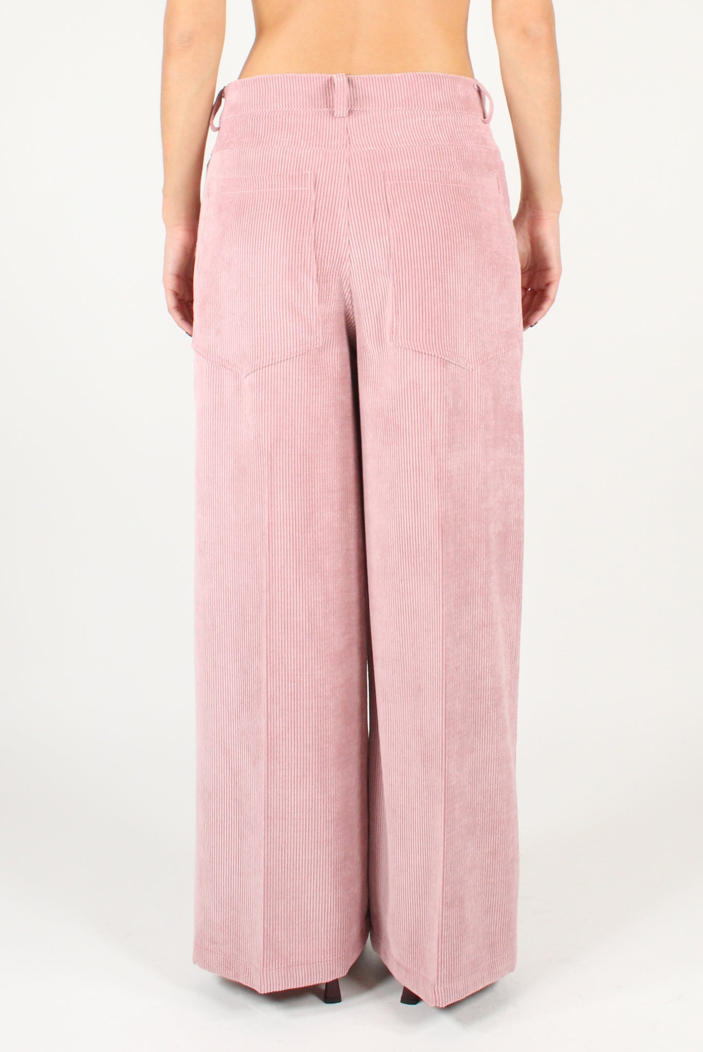 Velvet Palazzo Pants with Pockets