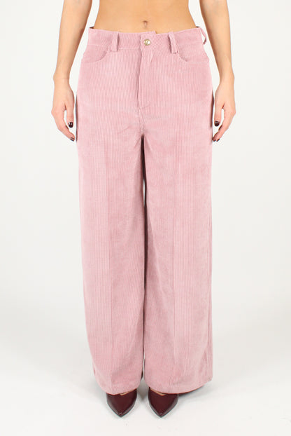 Velvet Palazzo Pants with Pockets