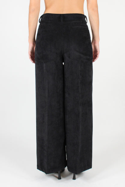 Velvet Palazzo Pants with Pockets