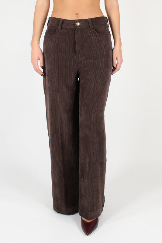 Velvet Palazzo Pants with Pockets