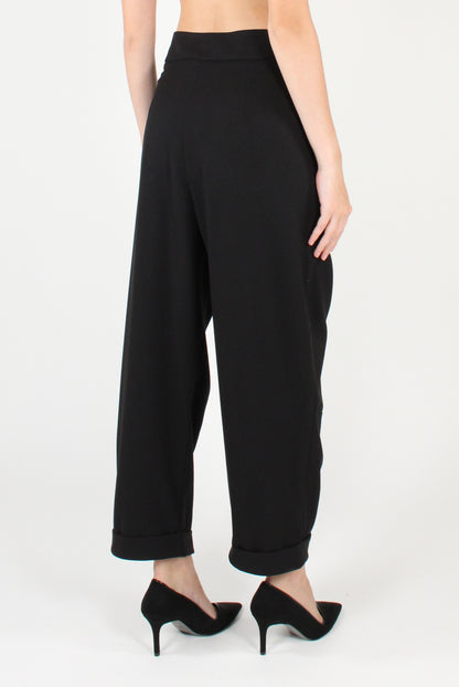 Pantaloni con Pinces Misto Viscosa