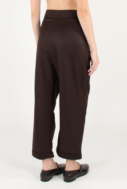 Pantaloni con Pinces Misto Viscosa