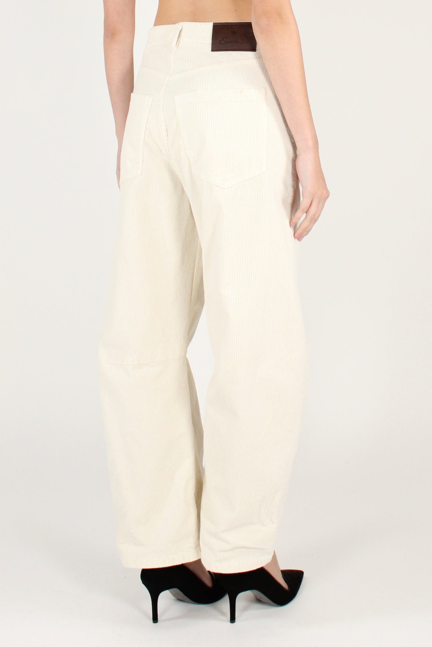 Pantaloni Balloon in Velluto a Coste