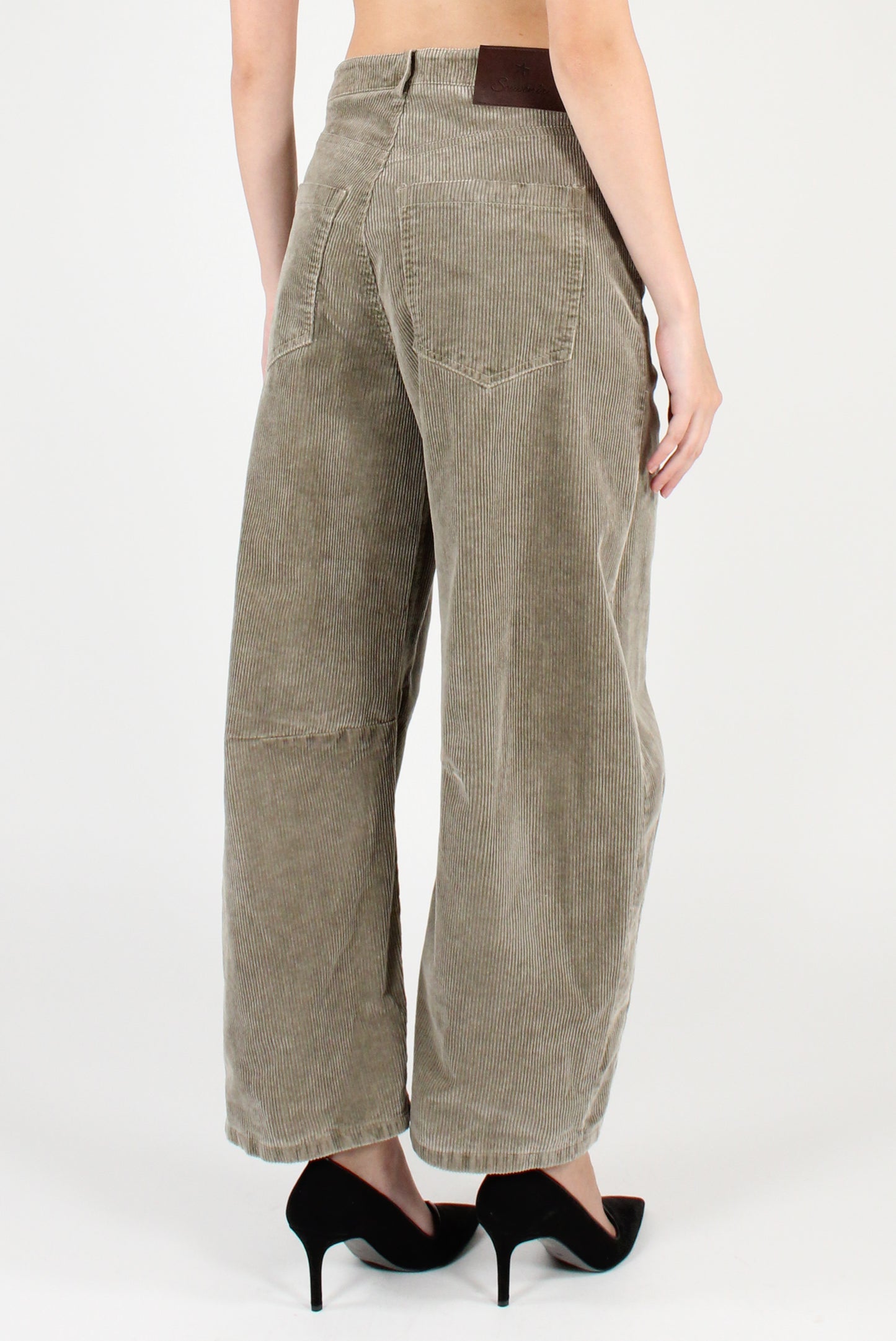 Pantaloni Balloon in Velluto a Coste