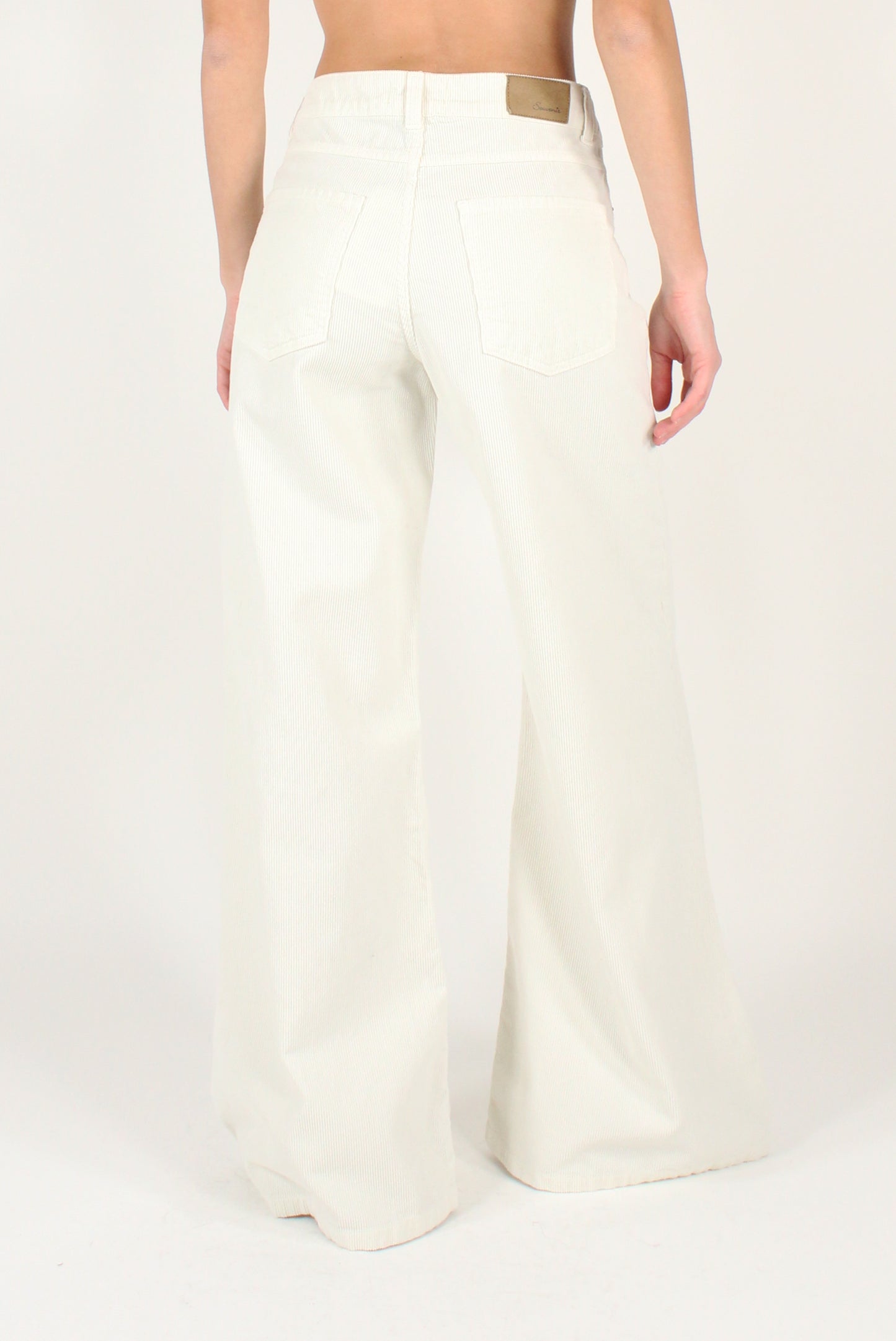 Wide Palazzo Trousers in Corduroy