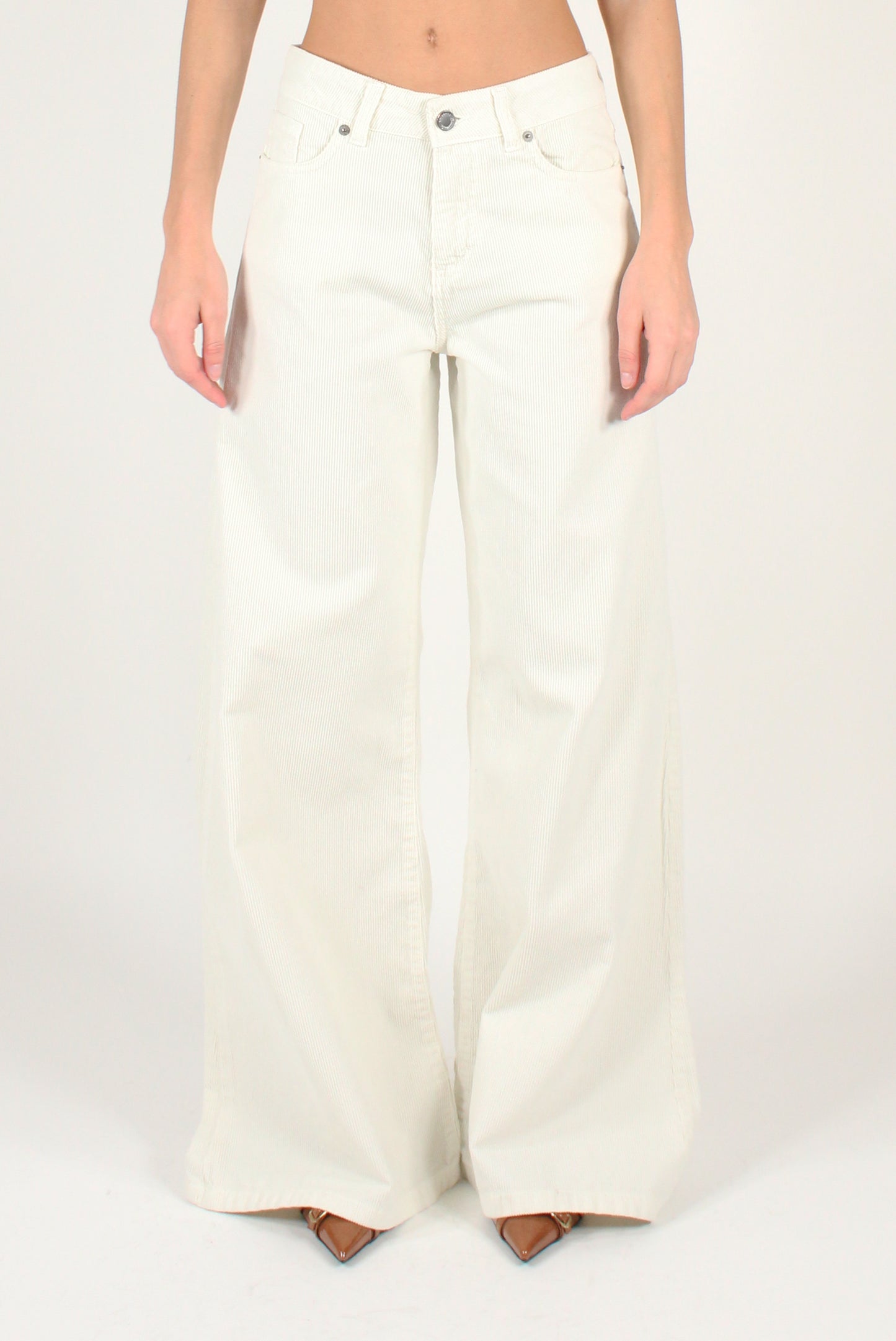 Wide Palazzo Trousers in Corduroy