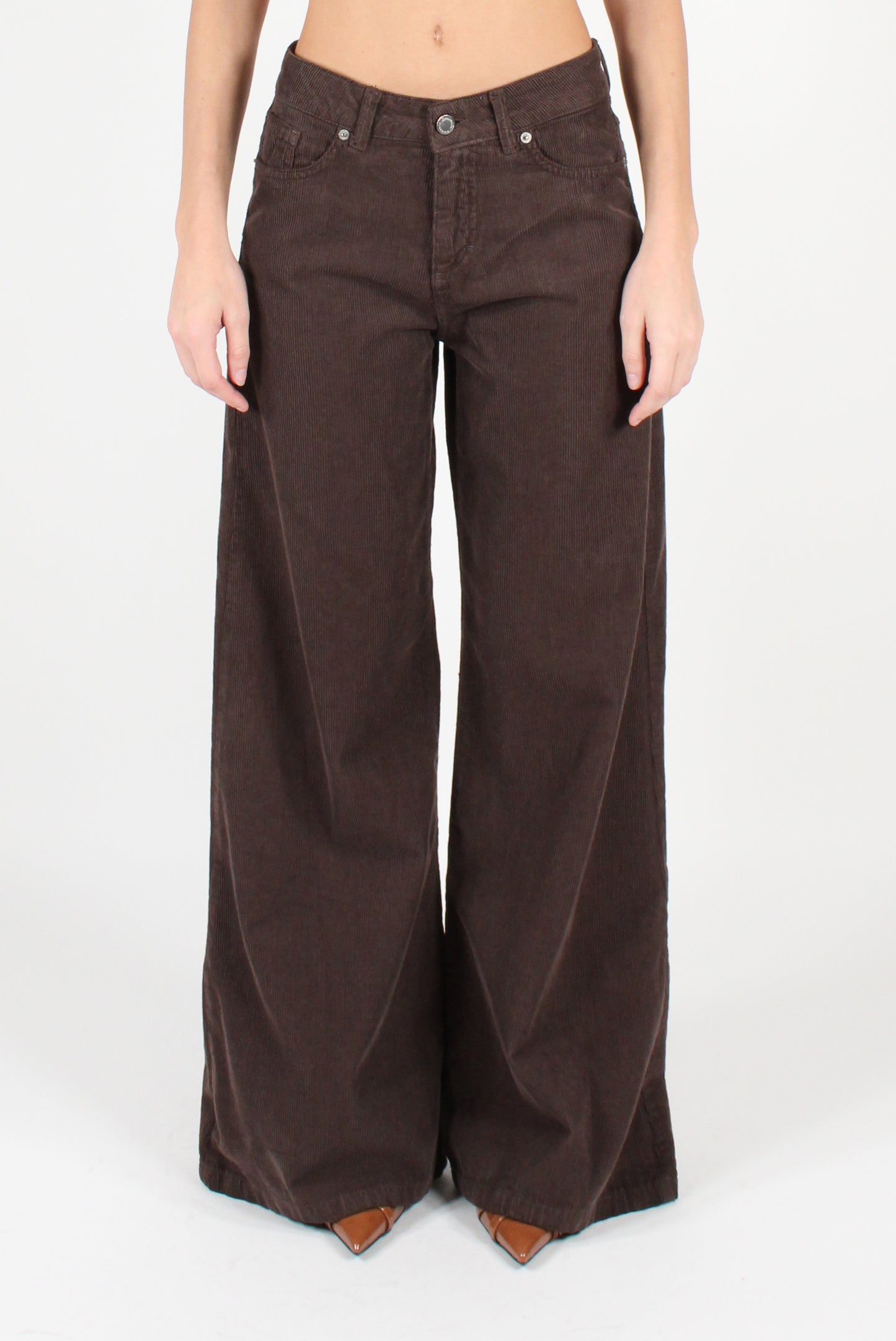 Wide Palazzo Trousers in Corduroy