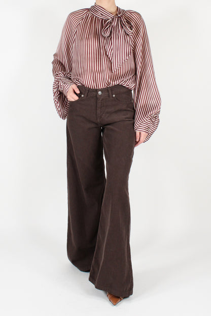 Wide Palazzo Trousers in Corduroy