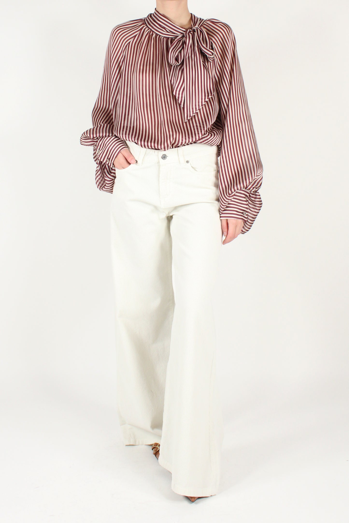 Wide Palazzo Trousers in Corduroy