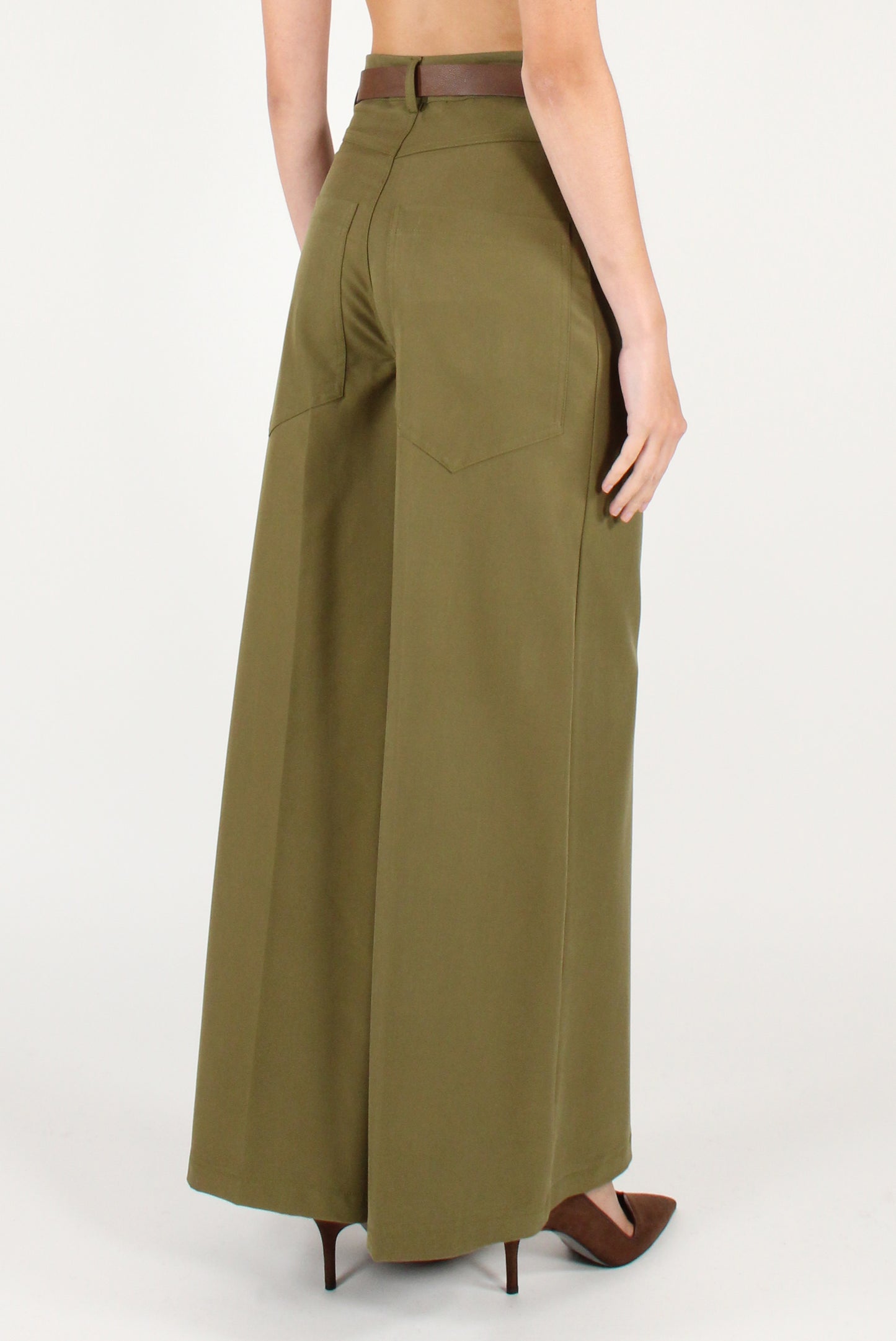 Pantaloni a Palazzo con Cintura