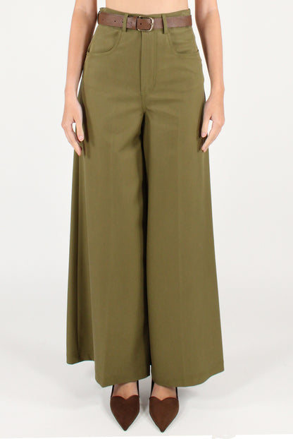 Pantaloni a Palazzo con Cintura