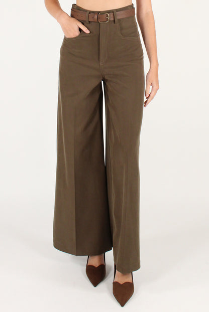 Pantaloni a Palazzo con Cintura