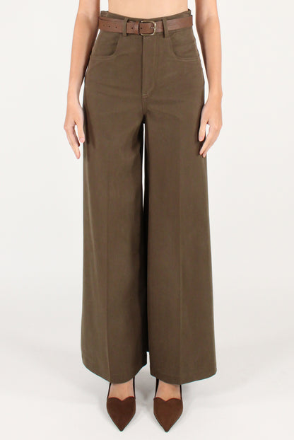 Pantaloni a Palazzo con Cintura