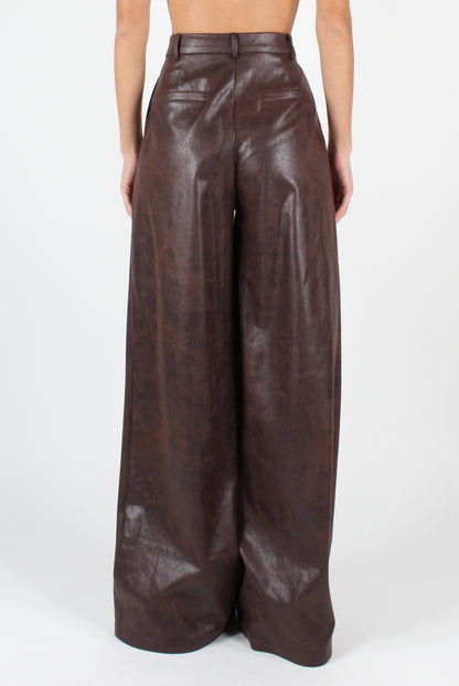 Faux Leather Palazzo Pants