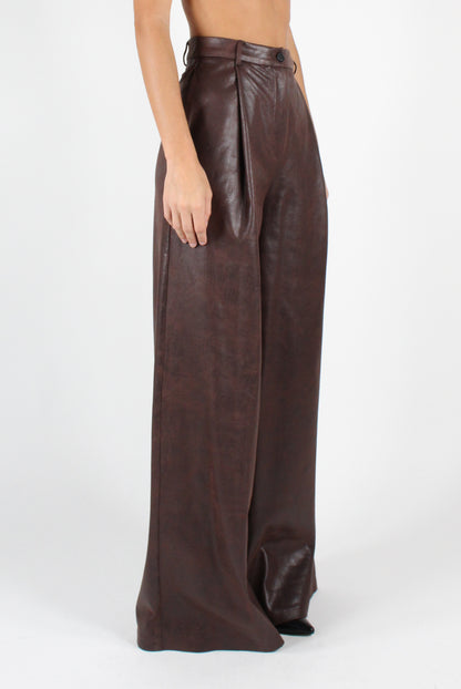 Faux Leather Palazzo Pants