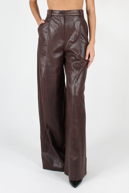 Faux Leather Palazzo Pants