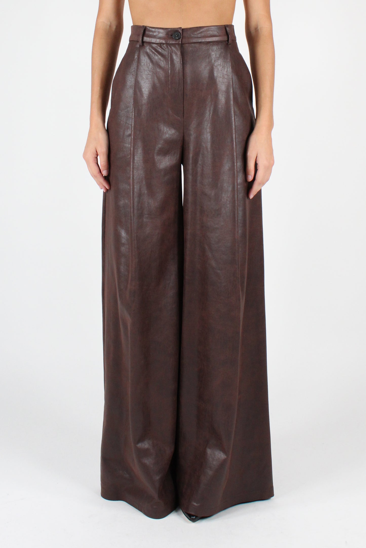 Faux Leather Palazzo Pants