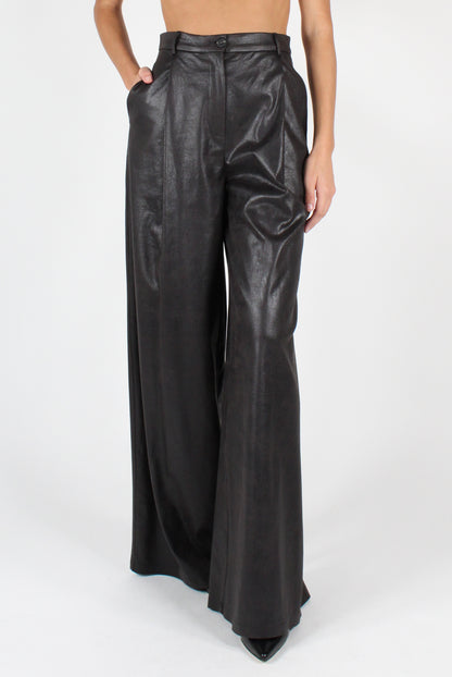 Faux Leather Palazzo Pants