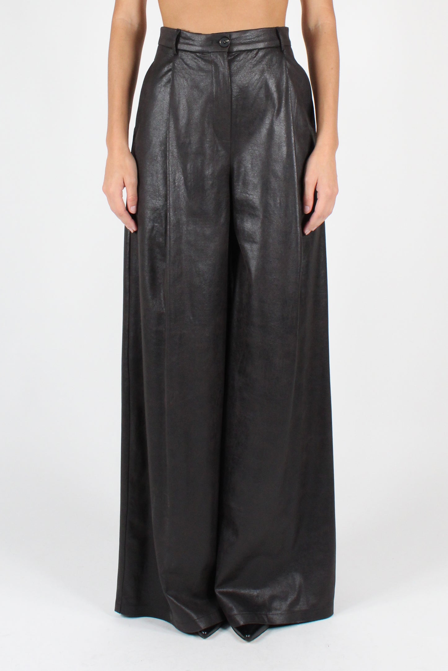 Faux Leather Palazzo Pants