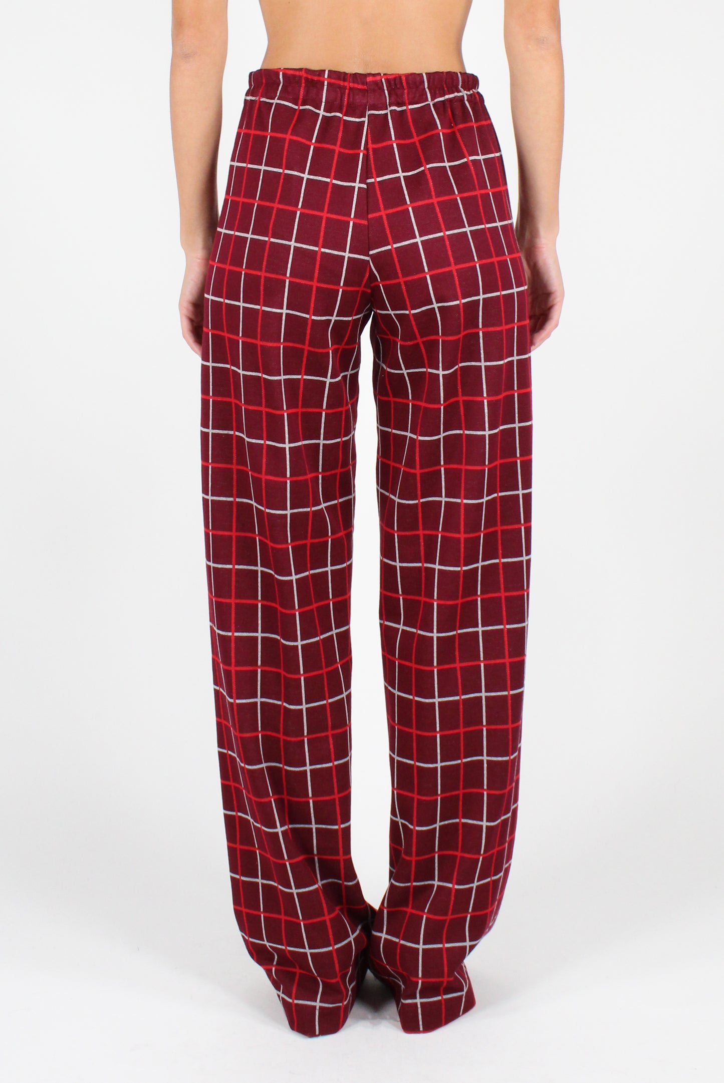 Checkered Straight Leg Pants