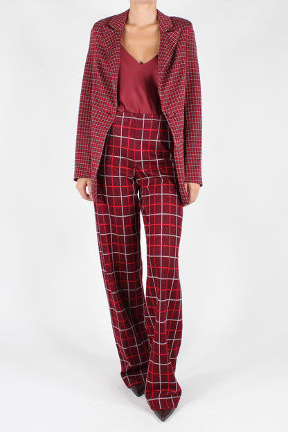 Checkered Straight Leg Pants