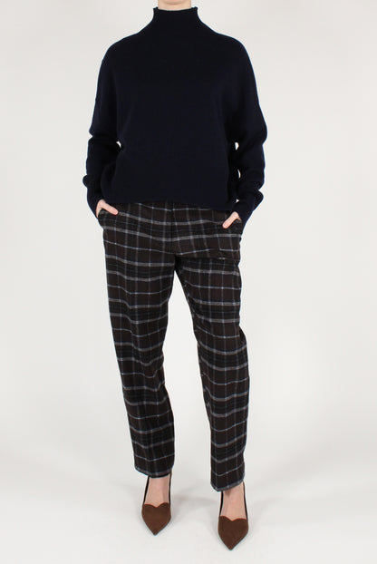 Checked Cigarette Pants