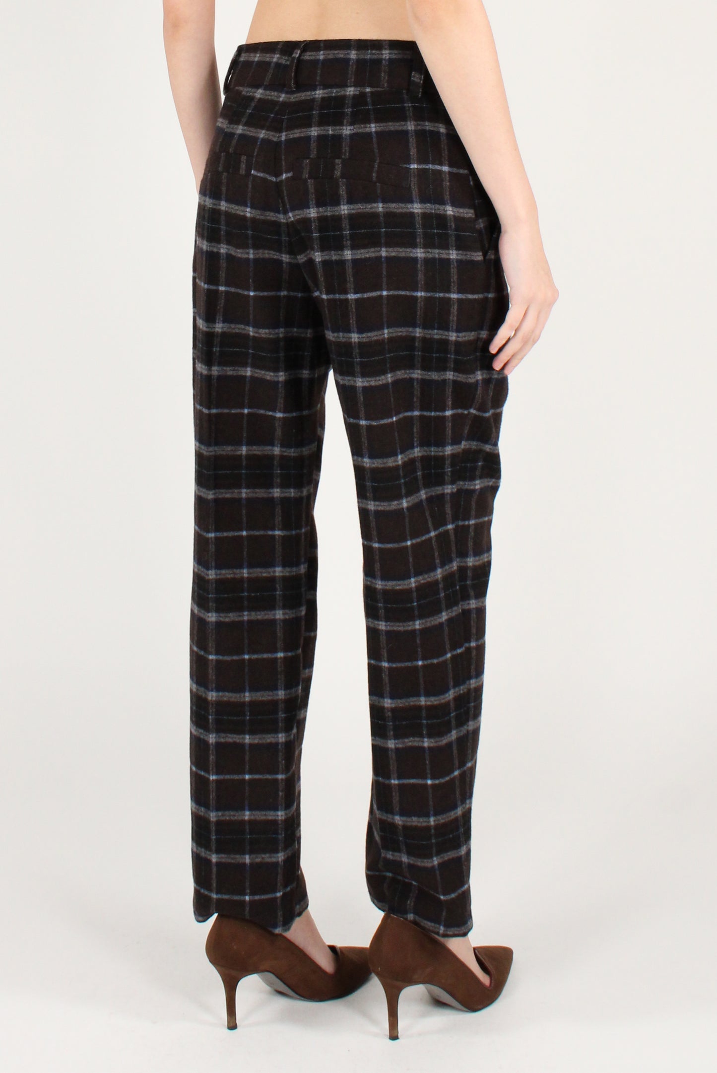 Checked Cigarette Pants