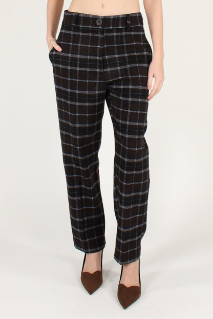 Checked Cigarette Pants