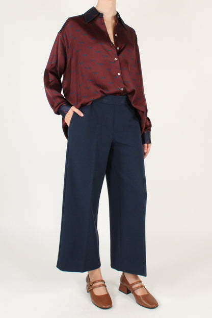 Pantaloni Cropped con Elastico