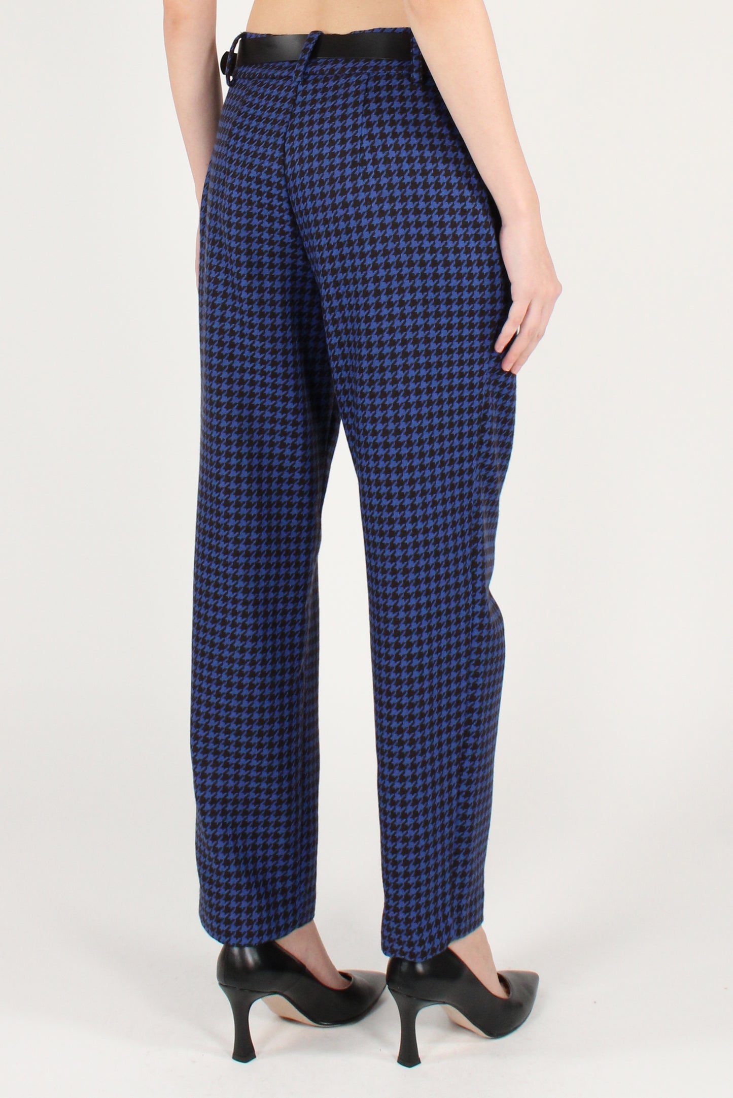 Pantaloni alla Caviglia Pied de Poule