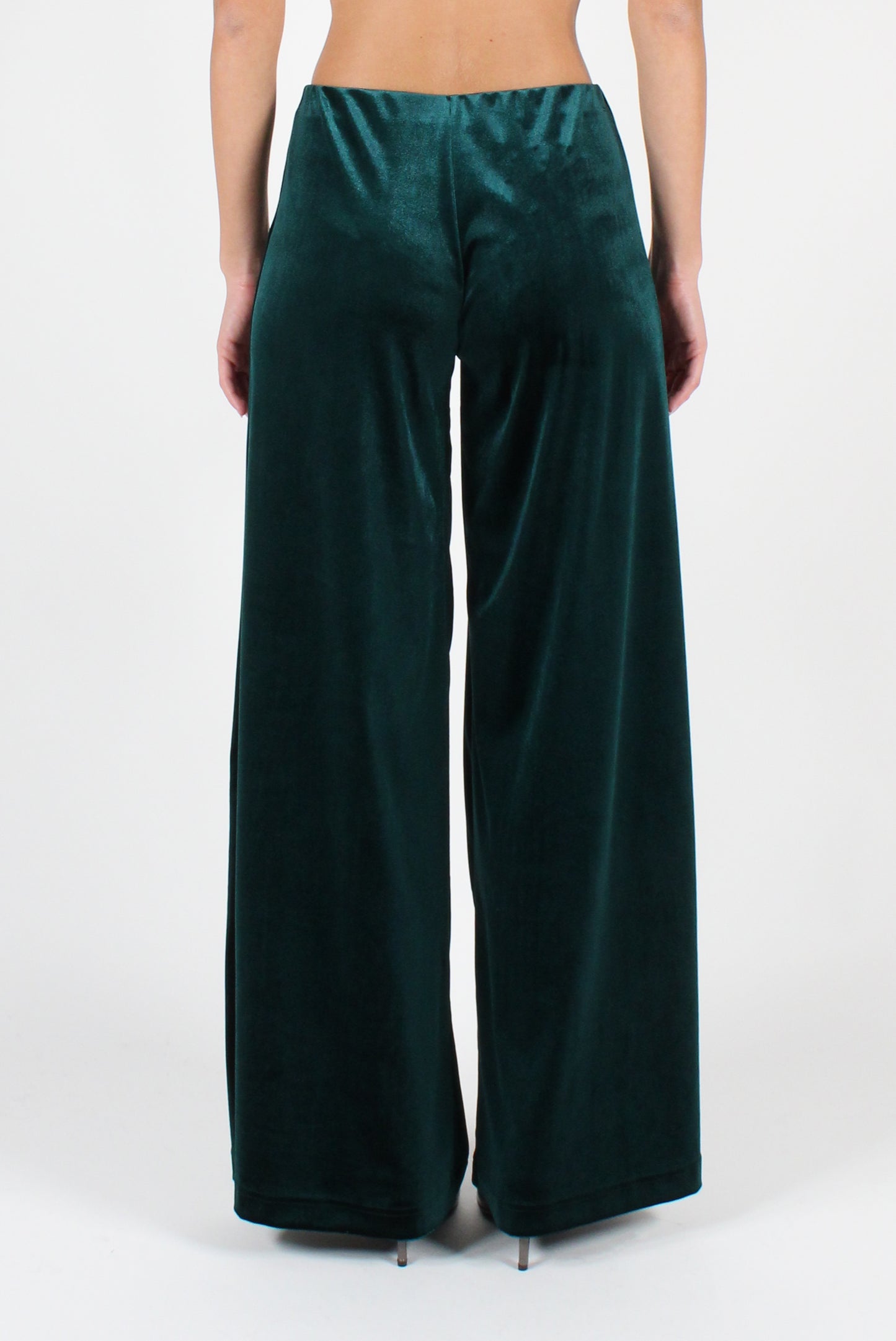 Velvet palazzo trousers