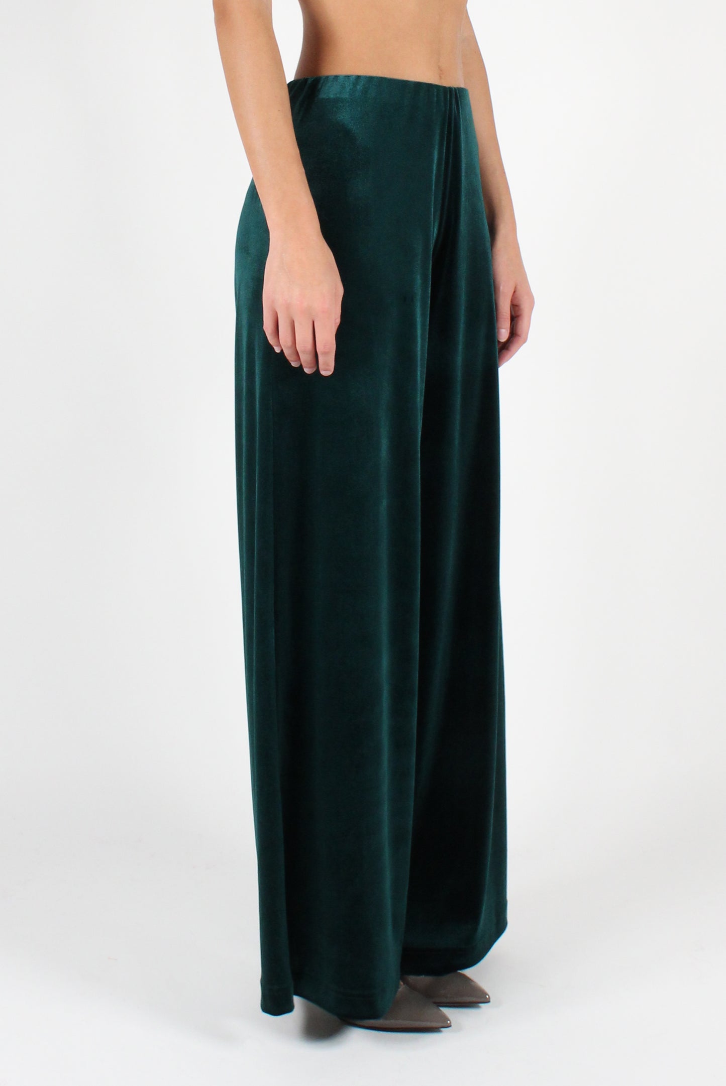 Velvet palazzo trousers