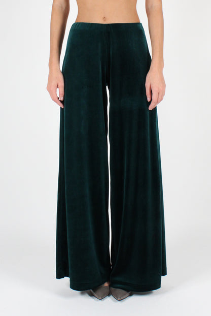 Velvet palazzo trousers