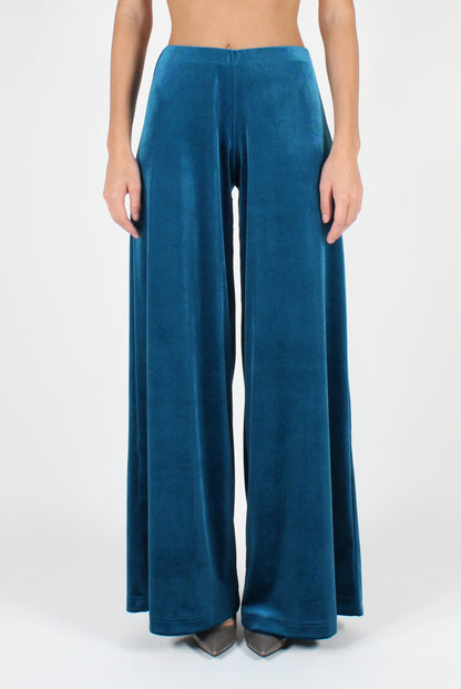 Velvet palazzo trousers