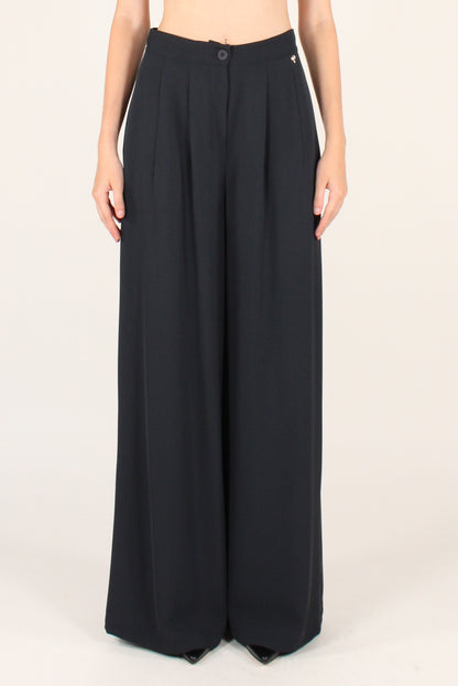 Pantaloni a Palazzo con Pinces