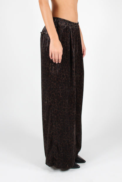 Animal Print Velvet Trousers