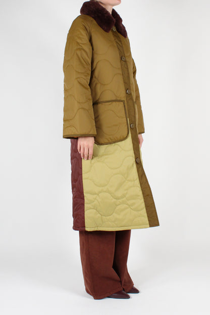 Long Quilted Down Jacket