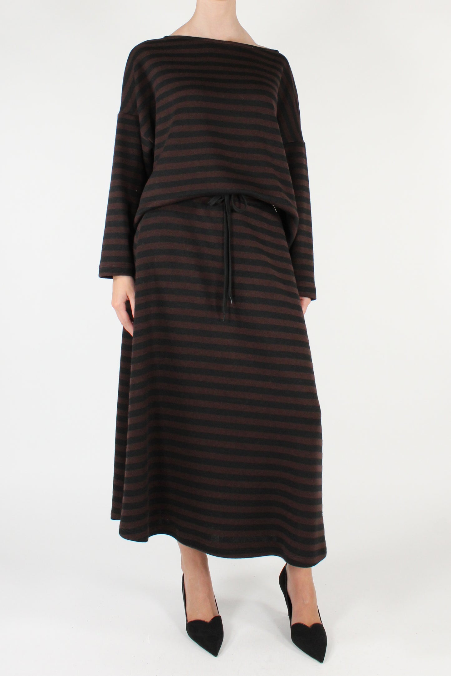 Maglia a Righe Scollo a Barca