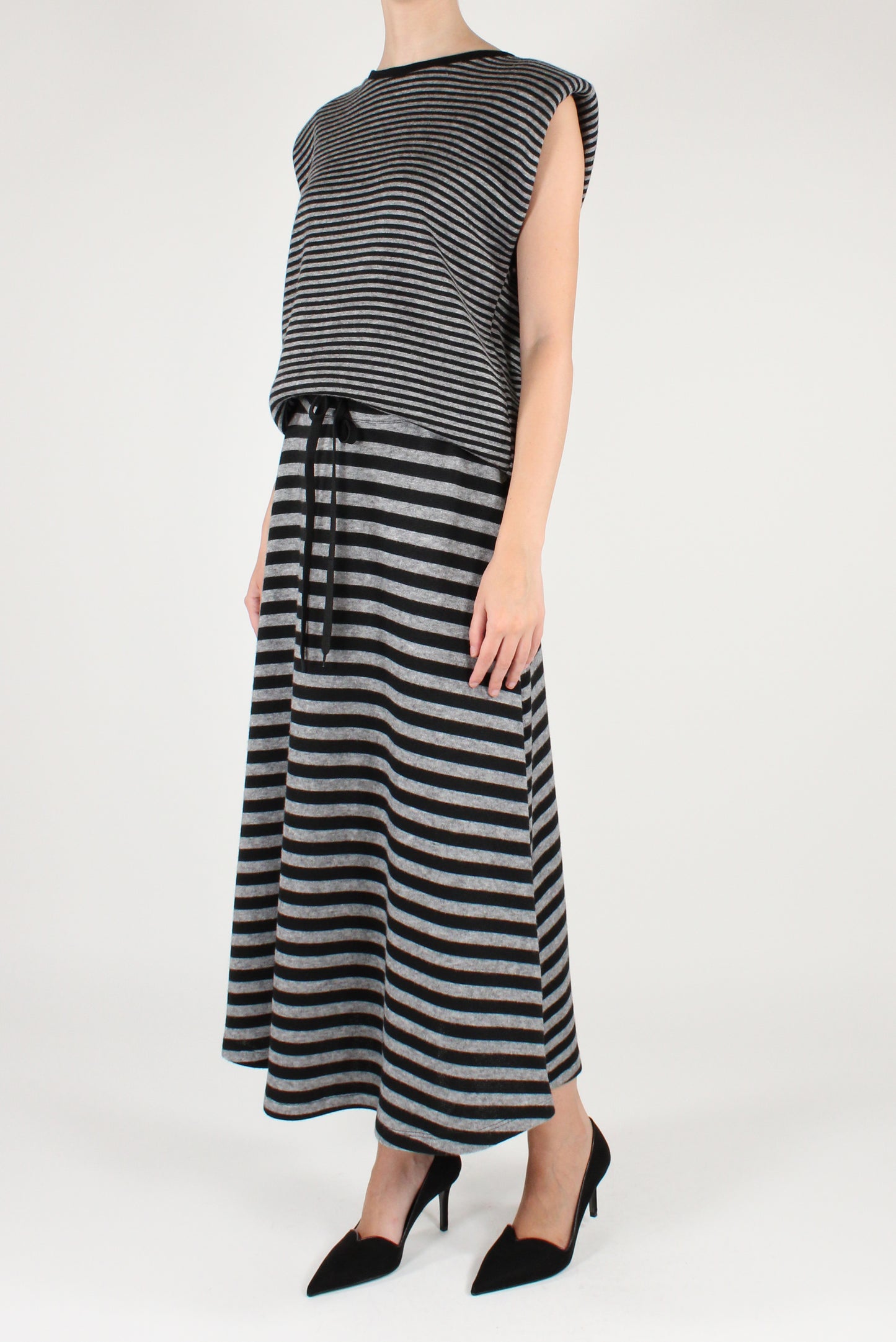 Gilet a Righe con Spalline