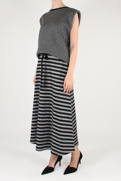 Gilet a Righe con Spalline