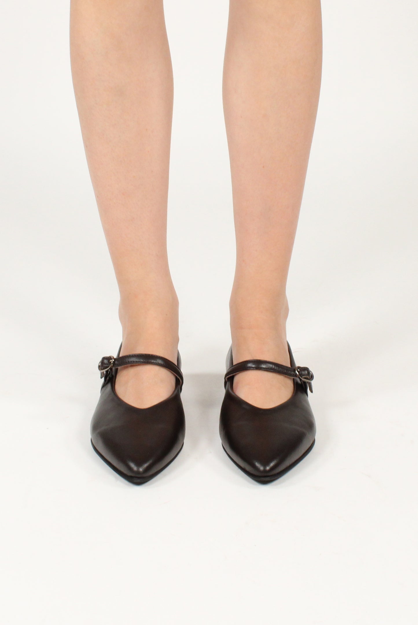 Ballerine in Pelle con Cinturino