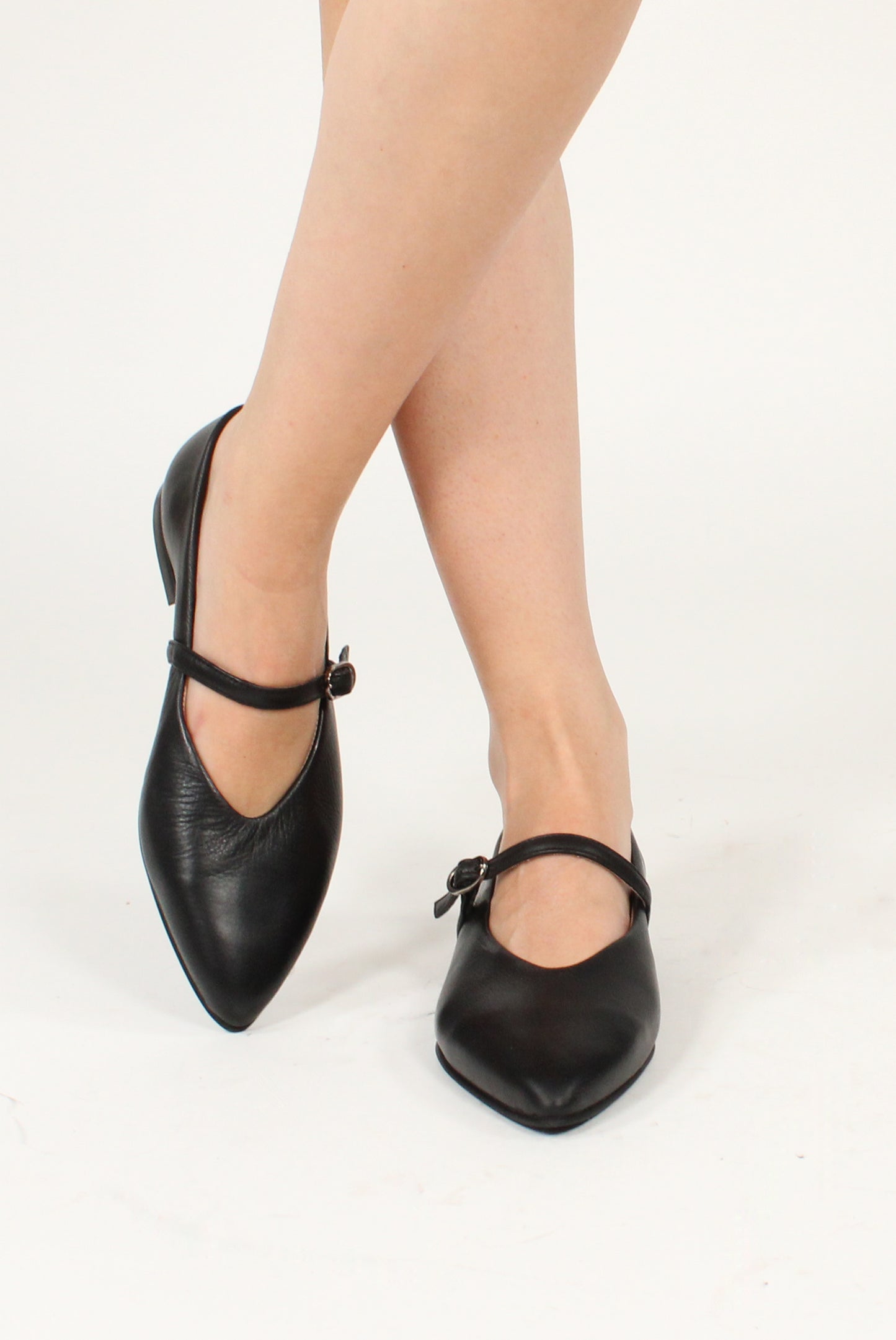 Ballerine in Pelle con Cinturino