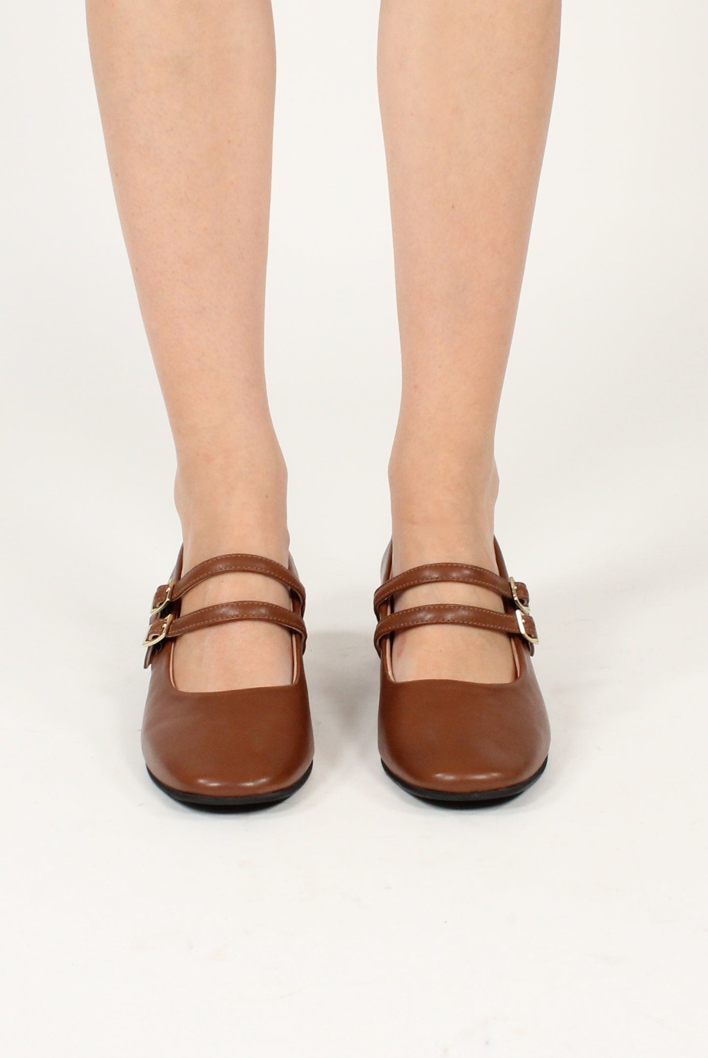 Mary Jane con Doppio Cinturino in Pelle