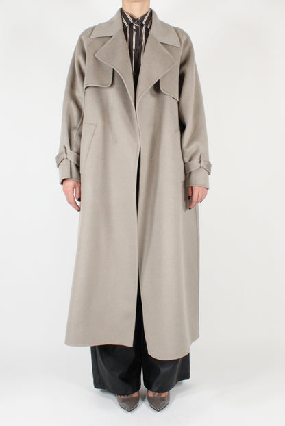 Long Coat with Wide Lapels