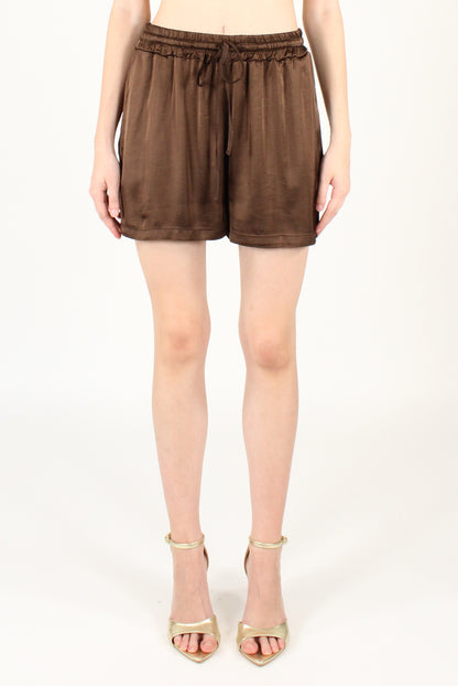 Shorts con Elastico in Viscosa Elasticizzata