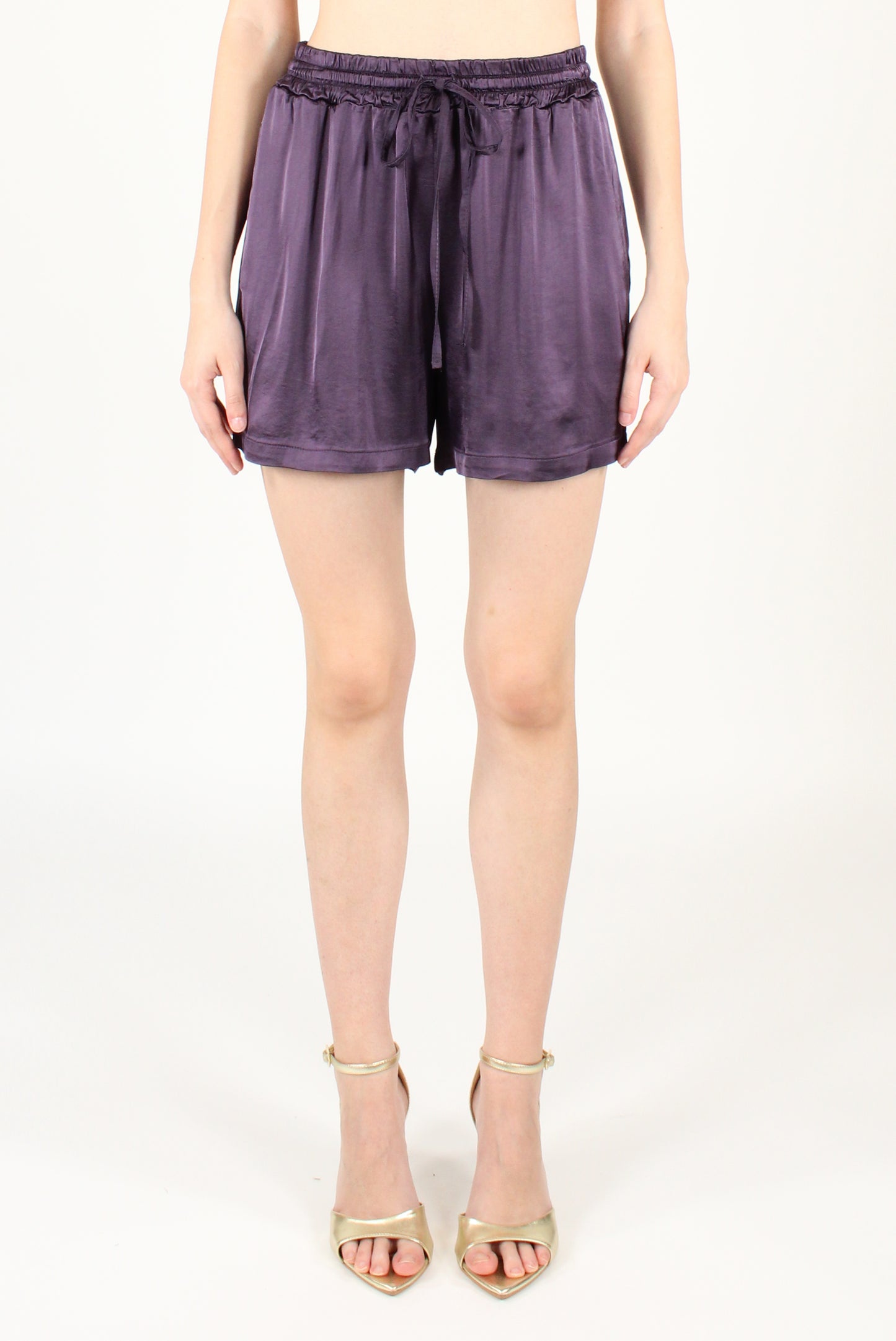 Shorts con Elastico in Viscosa Elasticizzata
