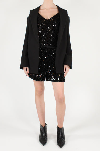 Top in Velluto con Paillettes