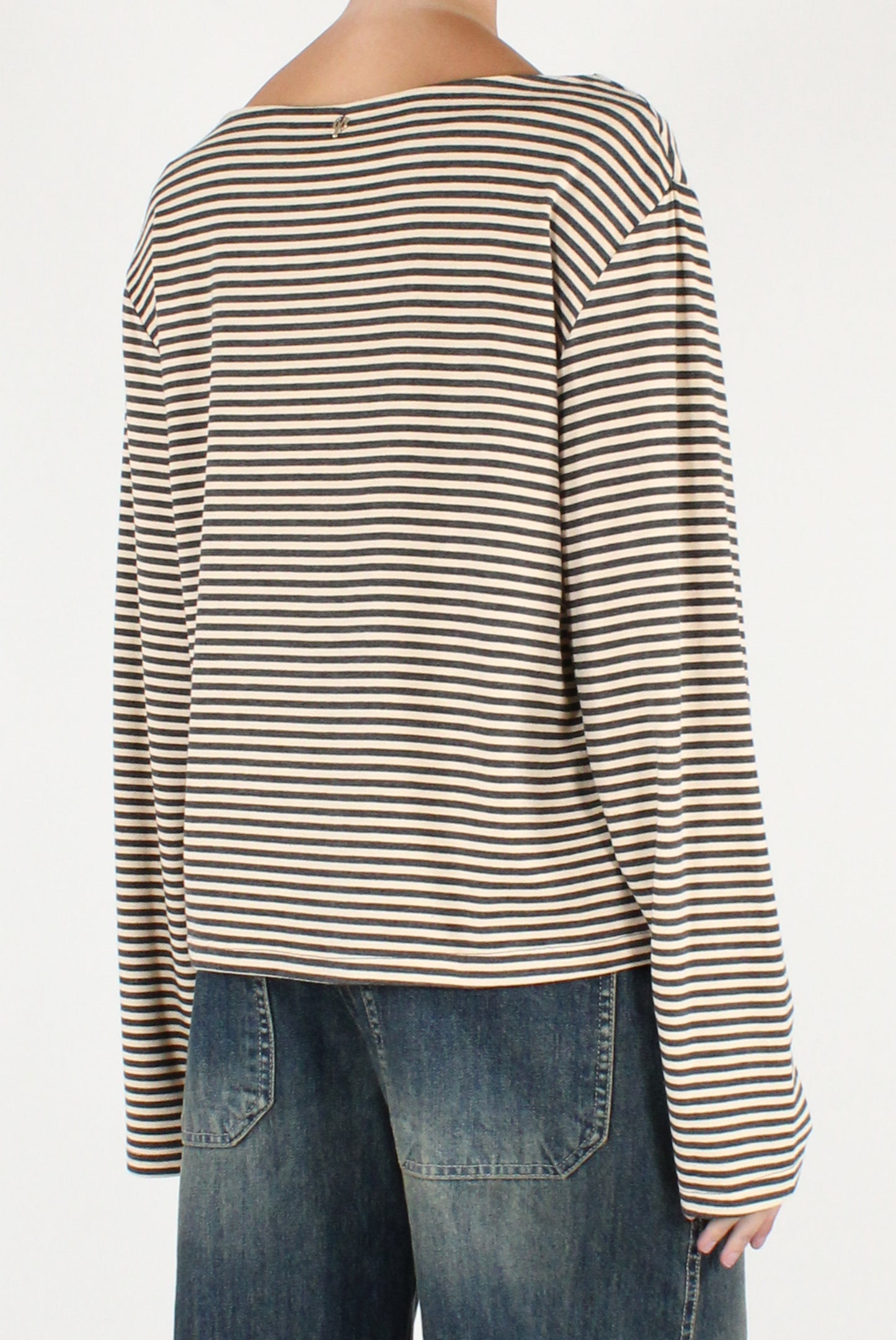 Maglia a Righe Stampa Leone