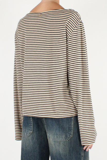 Maglia a Righe Stampa Leone