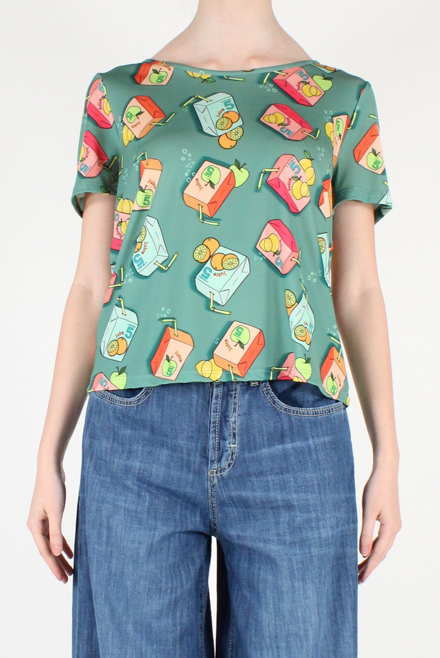 Juice Print Stretch T-Shirt